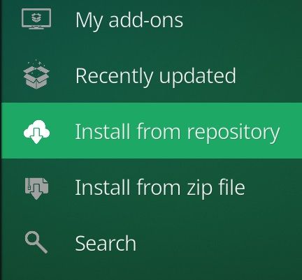 Kodi Addon Install from repository
