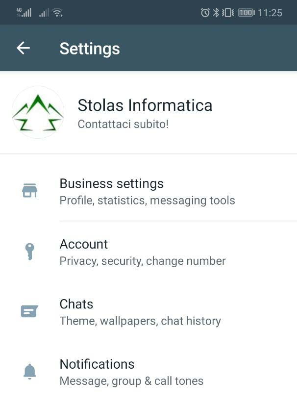 Whatsapp Business Dark - 3 Impostazioni
