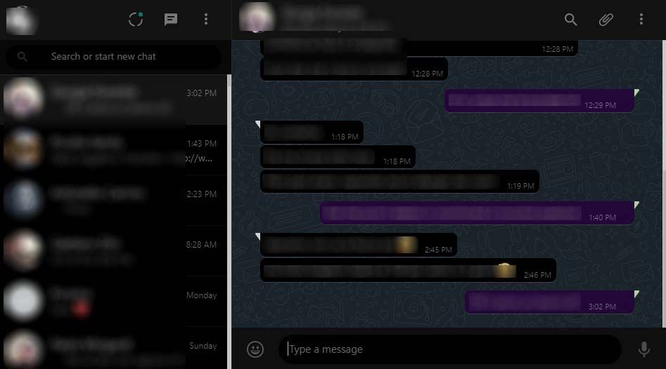 Whatsapp Web Scuro - Dark Mode
