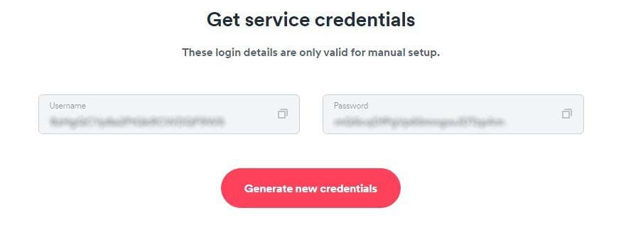 surfshark - openvpn service credentials