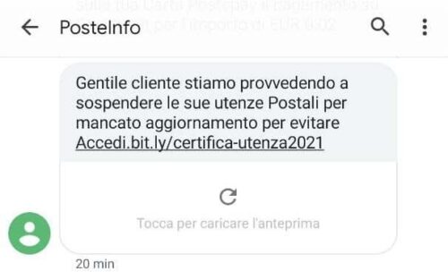 posteinfo-sms-phishing-stiamo-provvedendo