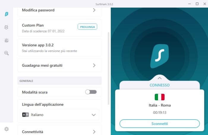 surfshark-windows-impostazioni-generale